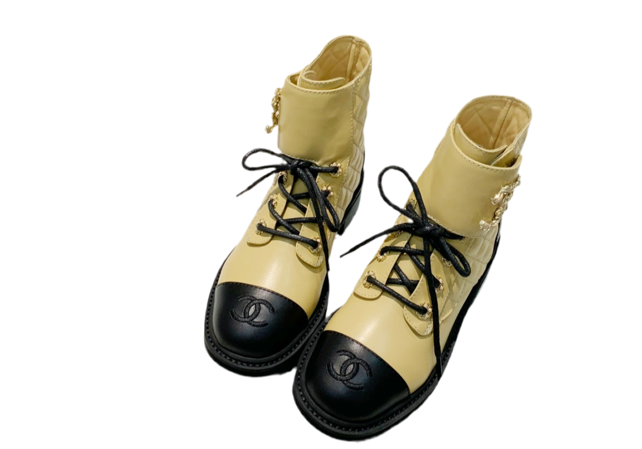Boots Chanel yellow and black