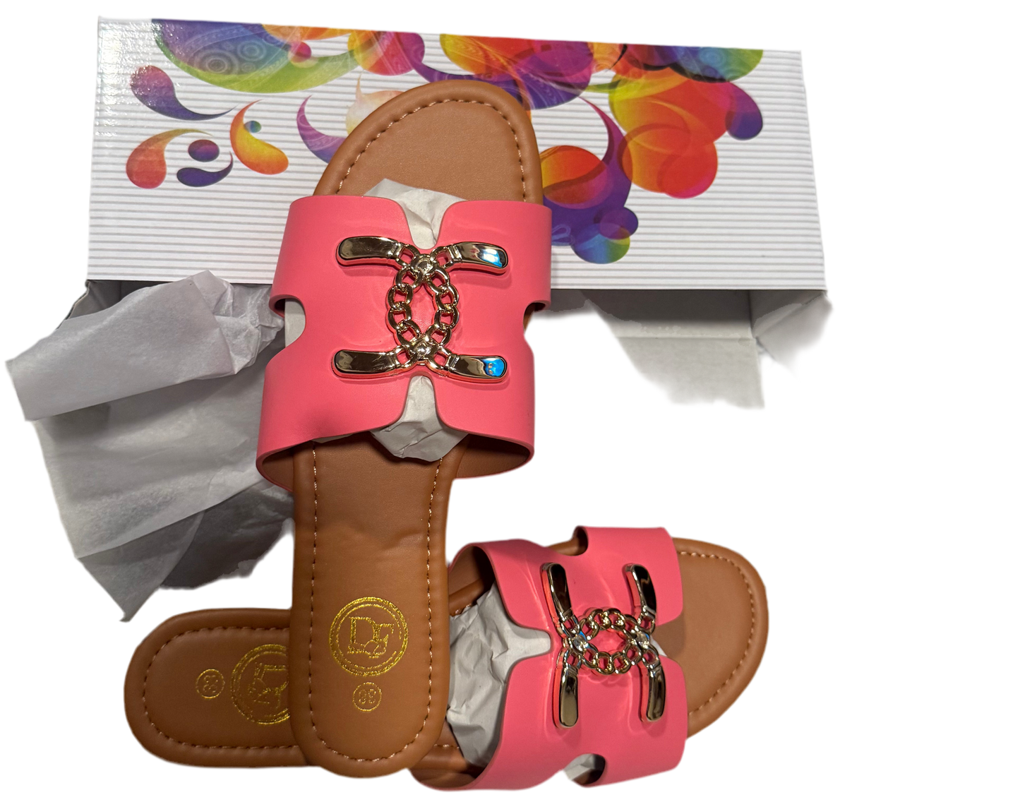 Sandals Chanel pink
